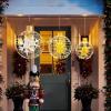imageGoplus 3 PCS PreLit Lantern Balls HangingStanding Christmas Ornaments with 732 Bright LED Lights Zip Ties ampamp Ground Stakes Large Tree Globe Lights for Indoor ampamp Outdoor Holiday Party Decorations