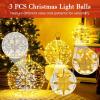 imageGoplus 3 PCS PreLit Lantern Balls HangingStanding Christmas Ornaments with 732 Bright LED Lights Zip Ties ampamp Ground Stakes Large Tree Globe Lights for Indoor ampamp Outdoor Holiday Party Decorations
