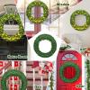 imageGoplus 48quot Prelit Cordless Artificial Christmas Wreath with 200 LED Lights and Timer Hanging Xmas Decoration for Front Door Wall Home