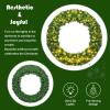 imageGoplus 48quot Prelit Cordless Artificial Christmas Wreath with 200 LED Lights and Timer Hanging Xmas Decoration for Front Door Wall Home
