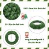 imageGoplus 48quot Prelit Cordless Artificial Christmas Wreath with 200 LED Lights and Timer Hanging Xmas Decoration for Front Door Wall Home