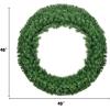 imageGoplus 48quot Prelit Cordless Artificial Christmas Wreath with 200 LED Lights and Timer Hanging Xmas Decoration for Front Door Wall Home