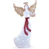 imageGoplus 5 FT Christmas Lighted Angel PreLit Winged Holiday Figure Angel with 120 Cold White LED Lights Harp ampamp Halo Zip Ties ampamp Ground Stakes Outdoor Christmas Decoration for Garden Lawn Yard5FT 120 LED Lights