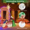 imageGoplus 5 FT Christmas Nativity Set PreLit Nativity Scene w 140 Warm White LED Lights Weatherproof Holy Family Holiday Decoration wZip Ties ampamp Stakes for Indoor Outdoor6 FT x 36 FT