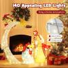 imageGoplus 5 FT Christmas Nativity Set PreLit Nativity Scene w 140 Warm White LED Lights Weatherproof Holy Family Holiday Decoration wZip Ties ampamp Stakes for Indoor Outdoor5 FT x 48 FT