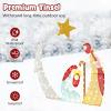 imageGoplus 5 FT Christmas Nativity Set PreLit Nativity Scene w 140 Warm White LED Lights Weatherproof Holy Family Holiday Decoration wZip Ties ampamp Stakes for Indoor Outdoor5 FT x 48 FT