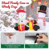 imageGoplus 5FT Christmas Inflatables LED Lighted Xmas Double Inflatable Snowmen Holding Gift Boxes Outdoor Indoor Cute Blow Up Christmas Decoration with Water Bags Ground Stakes for Party Yard Lawn