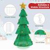 imageGoplus 62 FT Collapsible Christmas Tree with 200 Builtin LED Lights PreLit Christmas Tree wTop Star Decoration ampamp Furry Balls Zip Ties ampamp Ground Stakes Pullup Xmas Tree for Home Yard Shop