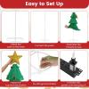 imageGoplus 62 FT Collapsible Christmas Tree with 200 Builtin LED Lights PreLit Christmas Tree wTop Star Decoration ampamp Furry Balls Zip Ties ampamp Ground Stakes Pullup Xmas Tree for Home Yard Shop