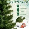 imageGoplus 6ft Black Pencil Christmas Tree Artificial Slim Halloween Tree w 520 Branch Tips ampamp Metal Stand Xmas Tree for Indoor Holiday DecorationsGreen