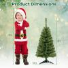 imageGoplus 6ft Black Pencil Christmas Tree Artificial Slim Halloween Tree w 520 Branch Tips ampamp Metal Stand Xmas Tree for Indoor Holiday DecorationsGreen