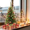 imageGoplus 6ft Black Pencil Christmas Tree Artificial Slim Halloween Tree w 520 Branch Tips ampamp Metal Stand Xmas Tree for Indoor Holiday DecorationsGreen