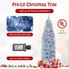 imageGoplus 6ft Black Pencil Christmas Tree Artificial Slim Halloween Tree w 520 Branch Tips ampamp Metal Stand Xmas Tree for Indoor Holiday DecorationsWhiteblack