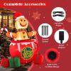 imageGoplus 7 Ft Christmas Inflatable Blow up PreLit Gingerbread Man in Mug with Gift Boxes ampamp Candy Cane Giant Cute Xmas Inflatables for IndoorOutdoor Lighted Christmas Yard Decorations for Party Lawn