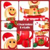 imageGoplus 7 Ft Christmas Inflatable Blow up PreLit Gingerbread Man in Mug with Gift Boxes ampamp Candy Cane Giant Cute Xmas Inflatables for IndoorOutdoor Lighted Christmas Yard Decorations for Party Lawn