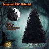 imageGoplus 75ft Unlit Black Christmas Tree Artificial Halloween Tree with 1258 Branch Tips Metal Stand Xmas Full Tree for Indoor Holiday Carnival PartyBlack