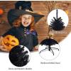 imageGoplus 75ft Unlit Black Christmas Tree Artificial Halloween Tree with 1258 Branch Tips Metal Stand Xmas Full Tree for Indoor Holiday Carnival PartyBlack