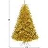 imageGoplus 75ft Unlit Black Christmas Tree Artificial Halloween Tree with 1258 Branch Tips Metal Stand Xmas Full Tree for Indoor Holiday Carnival PartyChampagne Gold