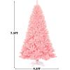 imageGoplus 75ft Unlit Black Christmas Tree Artificial Halloween Tree with 1258 Branch Tips Metal Stand Xmas Full Tree for Indoor Holiday Carnival PartyPink