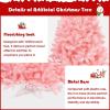 imageGoplus 75ft Unlit Black Christmas Tree Artificial Halloween Tree with 1258 Branch Tips Metal Stand Xmas Full Tree for Indoor Holiday Carnival PartyPink