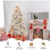 imageGoplus 75ft Unlit Black Christmas Tree Artificial Halloween Tree with 1258 Branch Tips Metal Stand Xmas Full Tree for Indoor Holiday Carnival PartySilver