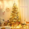 imageGoplus 75ft Unlit Black Christmas Tree Artificial Halloween Tree with 1258 Branch Tips Metal Stand Xmas Full Tree for Indoor Holiday Carnival PartySilver