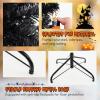 imageGoplus 7ft Prelit Black Christmas Tree Hinged Artificial Halloween Tree w 500 Purple LED Lights ampamp Metal Stand Perfect Xmas Tree for Holiday Festival PartiesOrangepurple