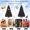 imageGoplus 7ft Prelit Black Christmas Tree Hinged Artificial Halloween Tree w 500 Purple LED Lights ampamp Metal Stand Perfect Xmas Tree for Holiday Festival PartiesCool White