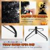 imageGoplus 7ft Prelit Black Christmas Tree Hinged Artificial Halloween Tree w 500 Purple LED Lights ampamp Metal Stand Perfect Xmas Tree for Holiday Festival PartiesOrangepurple