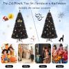 imageGoplus 7ft Prelit Black Christmas Tree Hinged Artificial Halloween Tree w 500 Purple LED Lights ampamp Metal Stand Perfect Xmas Tree for Holiday Festival PartiesCool White