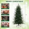 imageGoplus 9 FT PreLit Pencil Christmas Tree Artificial Snow Flocked Hinged Fake Slim Xmas Tree with 470 WarmWhite LED Lights 1310 Branch Tips 98 Pine Cones for Office Home DecorationGreen
