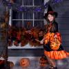 imageGoplus 9FT Black Christmas Garland with Lights Prelit Artificial Battery Operated Halloween Garland W 50 LED Lights Waterproof Controller with Timer Xmas Decorations for Indoor Stairs Fireplace