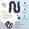 imageGoplus 9FT Black Christmas Garland with Lights Prelit Artificial Battery Operated Halloween Garland W 50 LED Lights Waterproof Controller with Timer Xmas Decorations for Indoor Stairs Fireplace