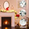 imageGoplus 9ft Snow Flocked Christmas Garland with 50 LED Lights PreLit Battery Operated Artificial Garland with White Berries ampamp Poinsettias Flowers Timer Snowy Holiday Decoration for Mantel IndoorSnow Flocked Prelit