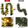 imageGoplus 9ft Snow Flocked Christmas Garland with 50 LED Lights PreLit Battery Operated Artificial Garland with White Berries ampamp Poinsettias Flowers Timer Snowy Holiday Decoration for Mantel IndoorGreen