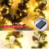 imageGoplus 9ft Snow Flocked Christmas Garland with 50 LED Lights PreLit Battery Operated Artificial Garland with White Berries ampamp Poinsettias Flowers Timer Snowy Holiday Decoration for Mantel IndoorSilver Leaf