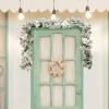imageGoplus 9ft Snow Flocked Christmas Garland with 50 LED Lights PreLit Battery Operated Artificial Garland with White Berries ampamp Poinsettias Flowers Timer Snowy Holiday Decoration for Mantel IndoorSnow Flocked Prelit