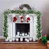 imageGoplus 9ft Snow Flocked Christmas Garland with 50 LED Lights PreLit Battery Operated Artificial Garland with White Berries ampamp Poinsettias Flowers Timer Snowy Holiday Decoration for Mantel IndoorSnow Flocked