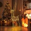 imageGoplus Christmas Lighted Reindeer 6 ft 3D Festive Buck with 300 Warm White LED Lights Large Size Xmas Reindeer with Stakes ampamp Zip Ties AllWeather Holiday Decoration for Indoor Outdoor