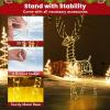 imageGoplus Christmas Lighted Reindeer 6 ft 3D Festive Buck with 300 Warm White LED Lights Large Size Xmas Reindeer with Stakes ampamp Zip Ties AllWeather Holiday Decoration for Indoor Outdoor