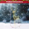 imageGoplus Christmas Lighted Reindeer 6 ft 3D Festive Buck with 300 Warm White LED Lights Large Size Xmas Reindeer with Stakes ampamp Zip Ties AllWeather Holiday Decoration for Indoor Outdoor