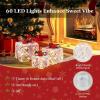 imageGoplus Set of 3 Christmas Lighted Gift Boxes Decorations 60 LED Warm White Light Up Boxes with Red Bowknots Lighted Xmas Boxes for Christmas Tree Holiday Indoor Outdoor DecorsSnowy