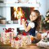 imageGoplus Set of 3 Christmas Lighted Gift Boxes Decorations 60 LED Warm White Light Up Boxes with Red Bowknots Lighted Xmas Boxes for Christmas Tree Holiday Indoor Outdoor DecorsSnowy