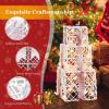 imageGoplus Set of 3 Christmas Lighted Gift Boxes Decorations 60 LED Warm White Light Up Boxes with Red Bowknots Lighted Xmas Boxes for Christmas Tree Holiday Indoor Outdoor DecorsSnowy