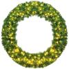 imageGoplus 48quot Prelit Cordless Artificial Christmas Wreath with 200 LED Lights and Timer Hanging Xmas Decoration for Front Door Wall Home