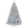 imageGoplus 75ft Unlit Black Christmas Tree Artificial Halloween Tree with 1258 Branch Tips Metal Stand Xmas Full Tree for Indoor Holiday Carnival PartySilver