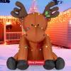 imageGoplus 85 FT Tall Christmas Inflatables MultiColor Lighted Xmas Inflatable Reindeer Sitting on The Ground Water Bags ampamp Ground Stake Outdoor Indoor Giant Christmas Decoration for Party Yard Lawn