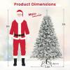 imageGoplus 3MinuteSetup PreLit Snow Flocked Christmas Tree 6ft Artificial Hinged Xmas Tree with 300 WarmWhite LED Lights 644 Branch Tips Upgraded Metal Stand for Office Home Holiday DecorSnowyupgraded
