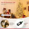 imageGoplus 3MinuteSetup PreLit Snow Flocked Christmas Tree 6ft Artificial Hinged Xmas Tree with 300 WarmWhite LED Lights 644 Branch Tips Upgraded Metal Stand for Office Home Holiday DecorSnowyupgraded