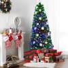 imageGoplus 4ft PreLit Fiber Optic Christmas Tree Artificial Lighted Xmas Tree with 18 WarmWhite ShapeAdjustable Star String Lights Top Star 130 Branch Tips Metal Stand Office Home DecorationGreen